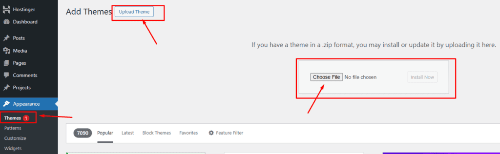 divi child theme upload